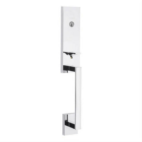 Kwikset 818VNHLIP-26S.STRKP Single Cylinder Vancouver Exterior Handleset with SmartKey Bright Chrome
