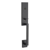 Kwikset 818VNHLIP-514S.STRKP Single Cylinder Vancouver Exterior Handleset with SmartKey Matte Black