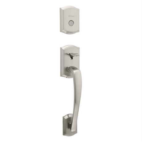 Kwikset 819PTHLIP-15 Dummy Prescott Exterior Handleset Trim Satin Nickel