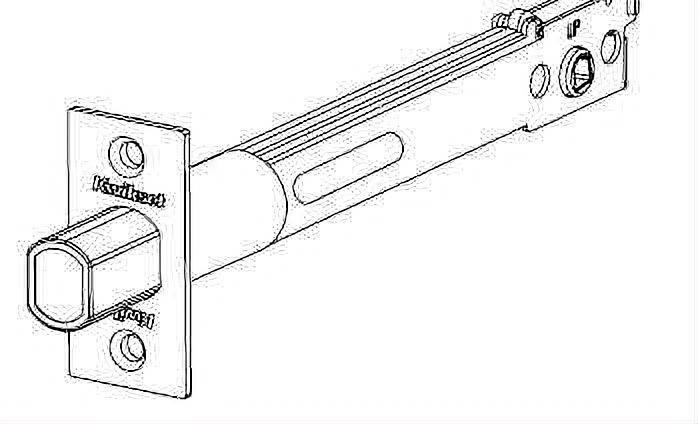Kwikset 82730-001 5" Square Deadbolt Latch Bright Brass