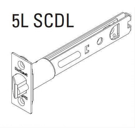 Kwikset 83014-017 Clear Pack 5" Square Deadlatch Satin Chrome