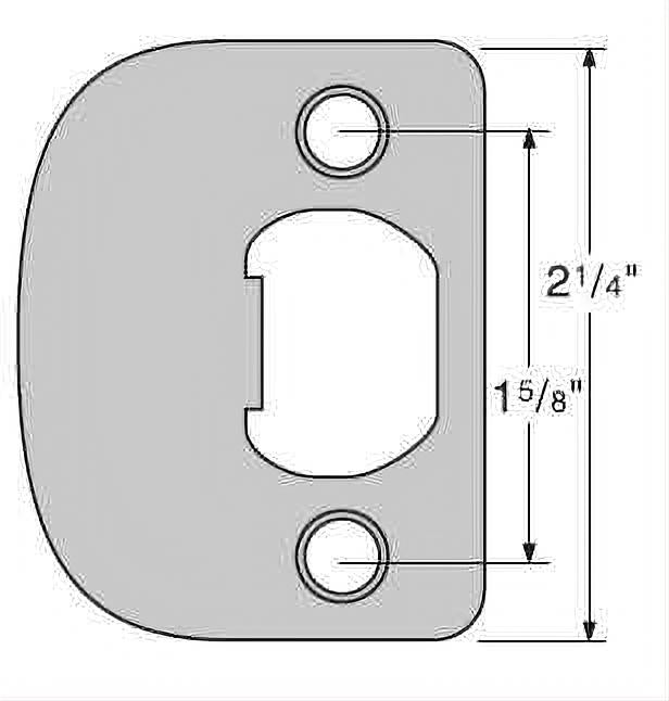 Kwikset 83031-001-00 Radius Corner Full Lip Strike Bright Brass