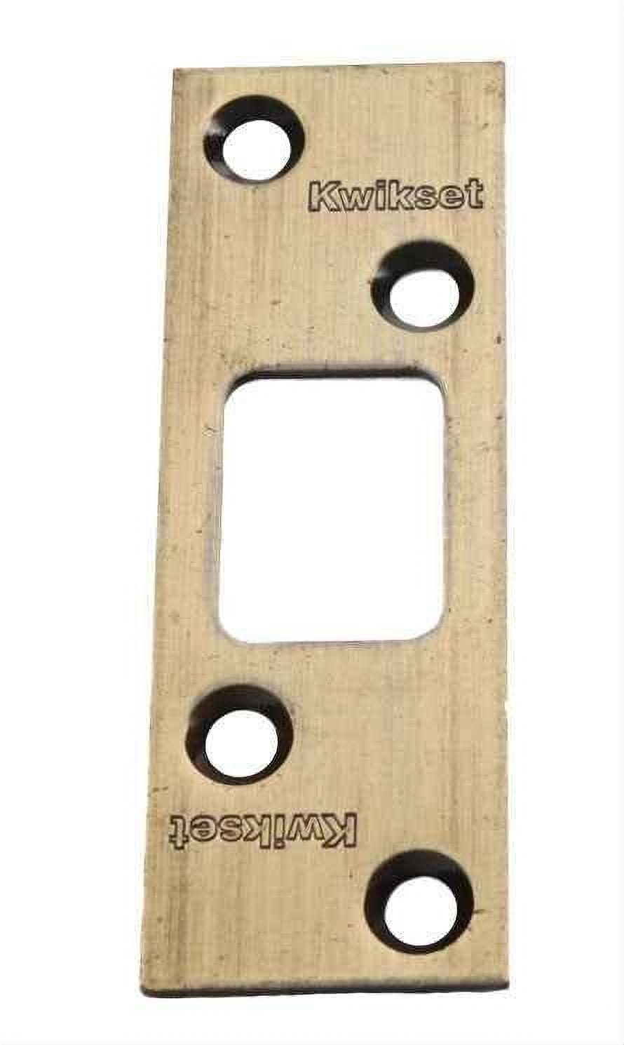 Kwikset 83222-002 3-5/8 Inch Square Deadbolt Strike - Bright Brass