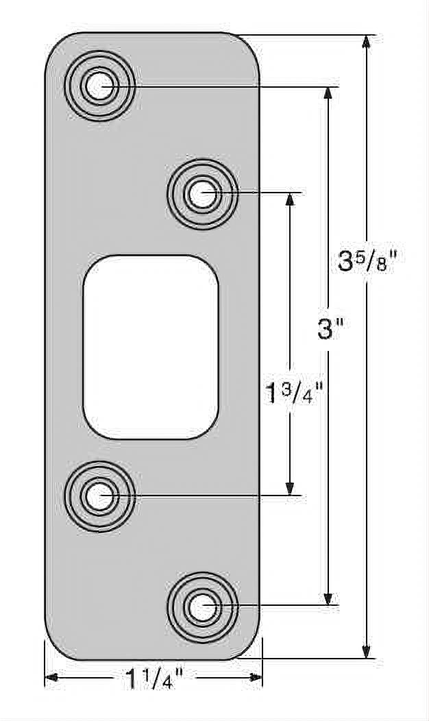 Kwikset 83223-017 3-5/8" Radius Deadbolt Strike for US11P Venetian Bronze and 514 Matte Black Venetian Bronze / Matte Black