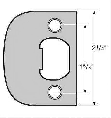 Kwikset 83437-048 Square Corner Full Lip Strike - Antique Brass