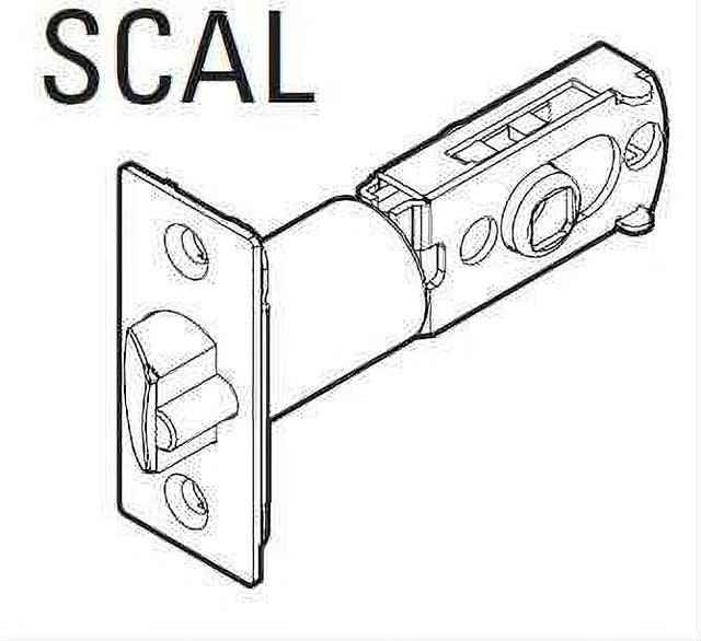 Kwikset 83517-001-00 Adjustable Square Corner Deadlatch Bright Brass