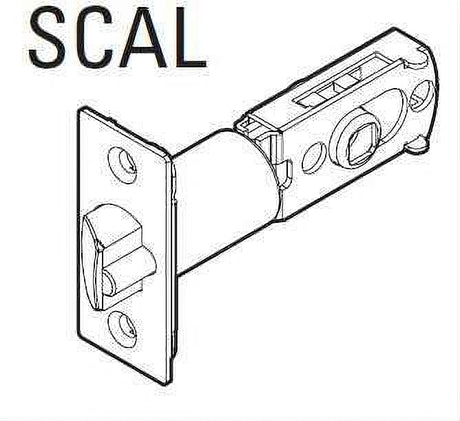Kwikset 83517-001 Adjustable Square Corner Deadlatch - Bright Brass