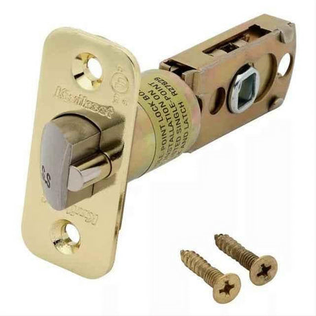 Kwikset 83518-001 Adjustable Radius Corner Deadlatch - Bright Brass