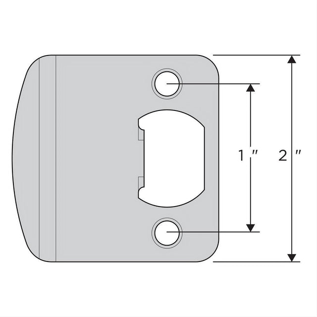 Kwikset 83536-001-00 Round Corner 2-1/4" Extended Full Lip Strike Bright Brass