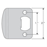 Kwikset 83536-001 Round Corner 2-1/4 Inch Extended Full Lip Strike - Bright Brass
