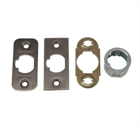 Kwikset 83714-001 Adjustable Plain Latch FD Rated - Bright Brass