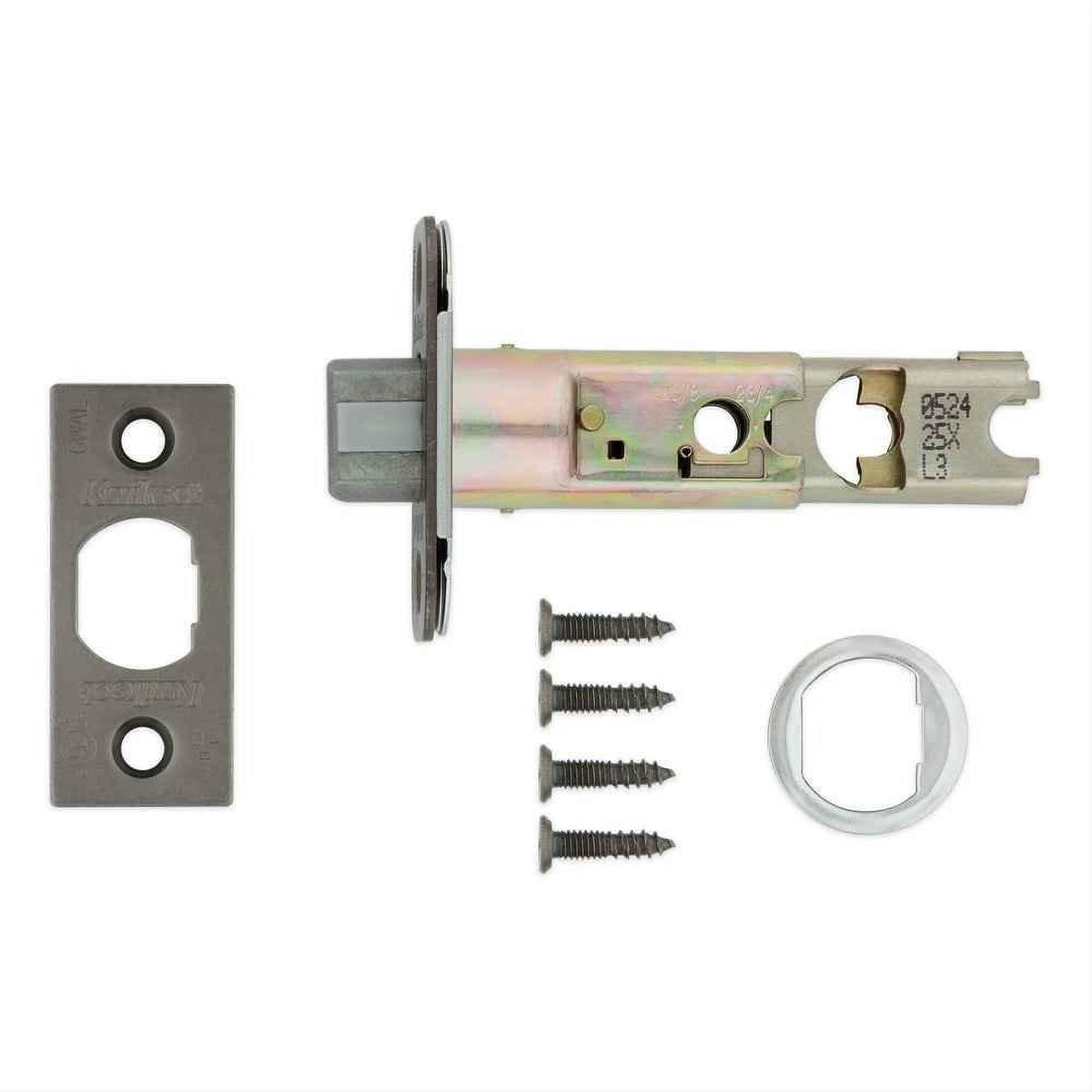 Kwikset 83714-005 Adjustable Plain Latch FD Rated - Satin Brass