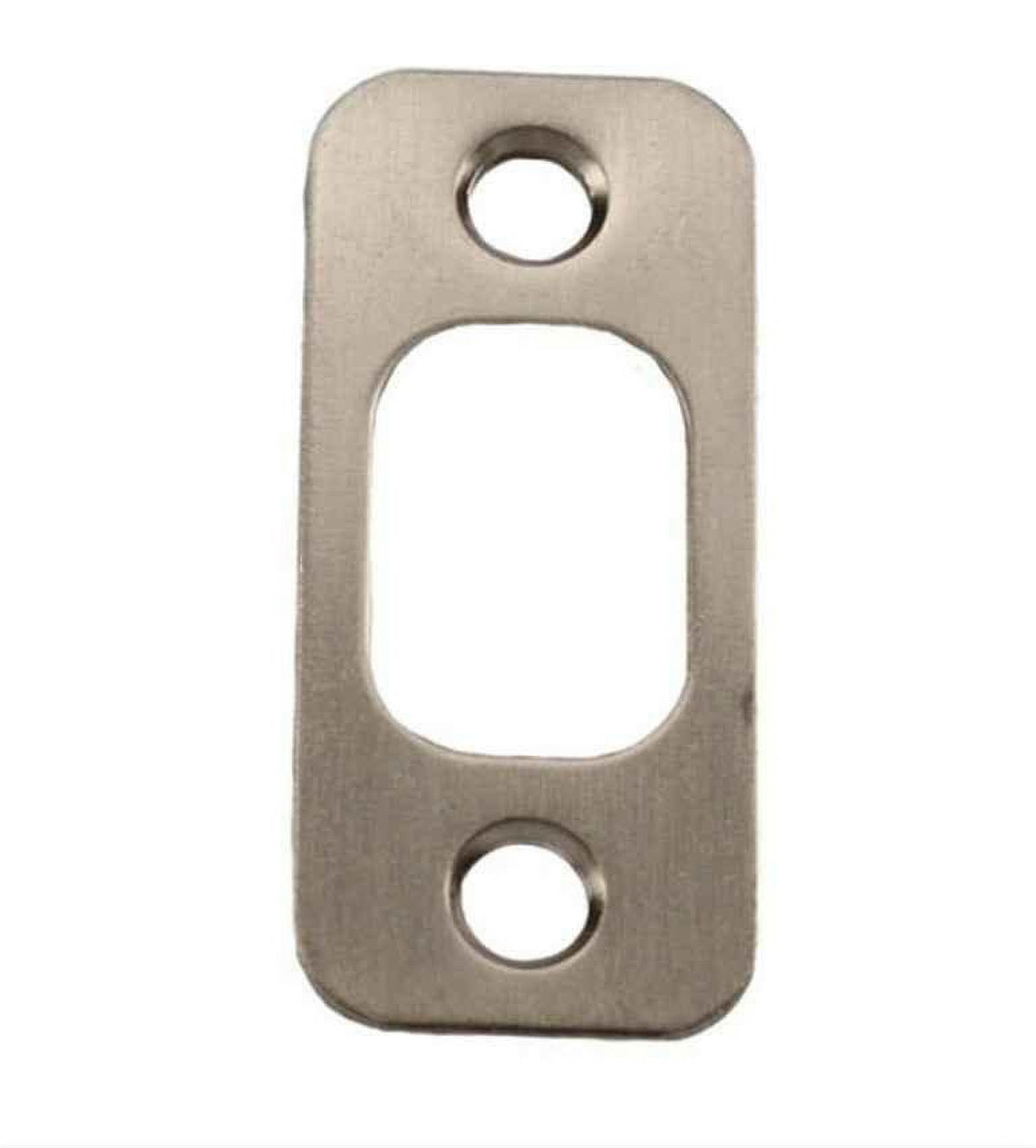 Kwikset 85063-014 1" x 2-1/4" Radius Corner Deadbolt Strike Satin Nickel
