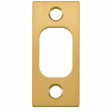 Kwikset 85072-021 1" x 2-1/4" Square Corner Deadbolt Strike Satin Brass