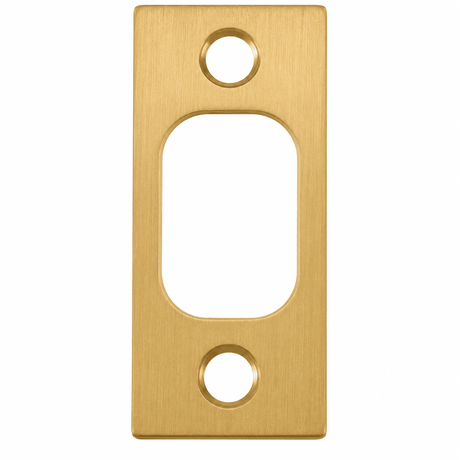 Kwikset 85072-021 1" x 2-1/4" Square Corner Deadbolt Strike Satin Brass