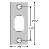Kwikset 85278-021 Square Corner Deadbolt Strike Bright Chrome and Satin Chrome