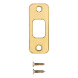 Kwikset 85279-003 1-1/8" x 2-3/4" Round Corner Deadbolt Strike Bright Brass