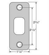 Kwikset 85279-009 1-1/8" x 2-3/4" Round Corner Deadbolt Strike Satin Nickel