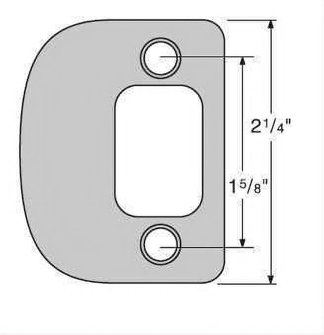 Kwikset 85303-001 Radius Corner Deadbolt Full Lip Strike - Bright Brass