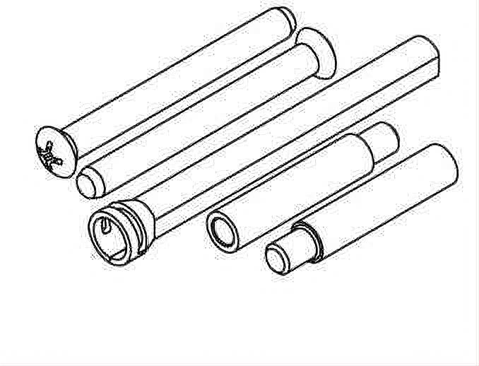 Kwikset 86129-001 Thick Door Screw Pack for 660 / 870 - Bright Brass