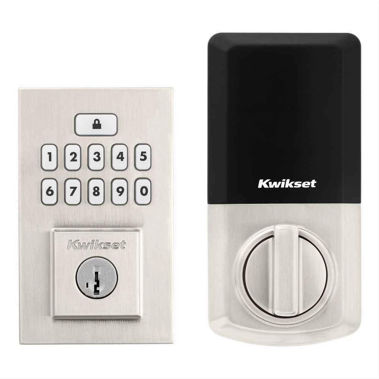 Kwikset 9260CNT-15S SmartCode Electronic Deadbolt with SmartKey Satin Nickel
