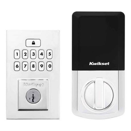 Kwikset 9260CNT-26S SmartCode Electronic Deadbolt with SmartKey Bright Chrome