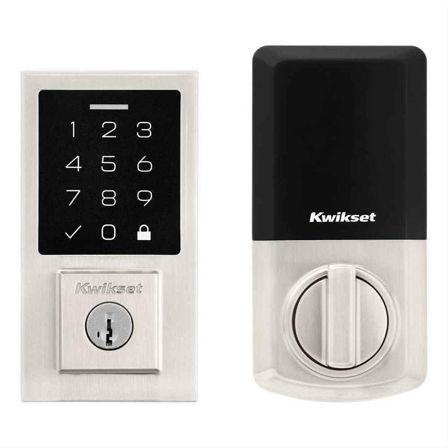 Kwikset 9270CNT-15S SmartCode Electronic Deadbolt with SmartKey Satin Nickel