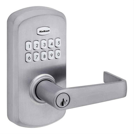 Kwikset 955KNL-26DSMC Kingston SmartCode Electronic Lever Lock with SC1 Keyway - Satin Chrome