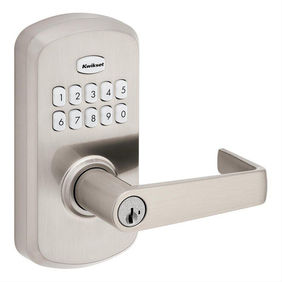 Kwikset 955KNL-514S Kingston SmartCode Electronic Lever Lock with SmartKey - Matte Black