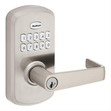 Kwikset 955KNL-514S Kingston SmartCode Electronic Lever Lock with SmartKey - Matte Black