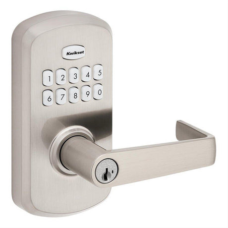 Kwikset 955KNL-514S Kingston SmartCode Electronic Lever Lock with SmartKey - Matte Black