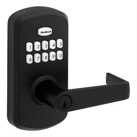 Kwikset 955KNL-514SMC Kingston SmartCode Electronic Lever Lock with SC1 Keyway - Matte Black