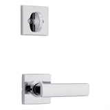 Kwikset 966BRNLSQT-26.UNIV Breton Handleset Trim with Square Rose Bright Chrome