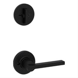 Kwikset 966CSLRDT-514.UNIV Casey Handleset Trim with Round Rose Matte Black