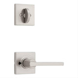Kwikset 966CSLSQT-15.UNIV Casey Handleset Trim with Square Rose Satin Nickel