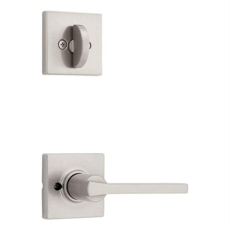 Kwikset 966CSLSQT-15.UNIV Casey Handleset Trim with Square Rose Satin Nickel