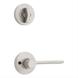 Kwikset 966LRLRDTLH-15.UNIV Ladera Handleset Trim with Round Rose Satin Nickel