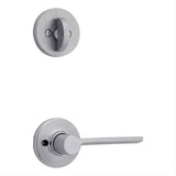 Kwikset 966LRLRDTLH-26D.UNIV Ladera Handleset Trim with Round Rose Satin Chrome