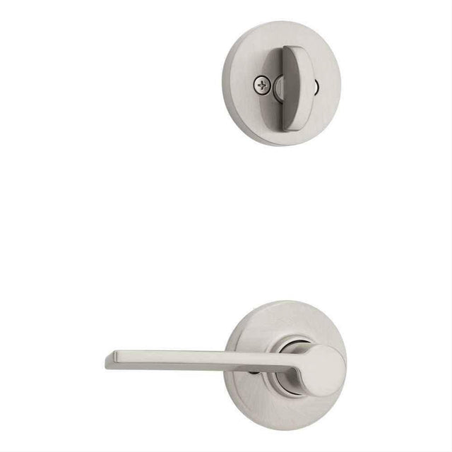 Kwikset 966LRLRDTRH-15.UNIV Ladera Handleset Trim with Round Rose Satin Nickel