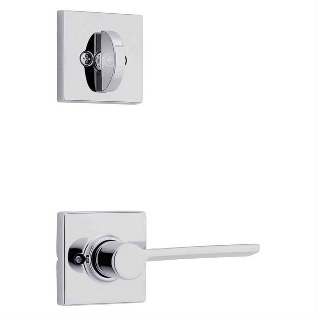 Kwikset 966LRLSQTLH-26.UNIV Ladera Handleset Trim with Square Rose Bright Chrome
