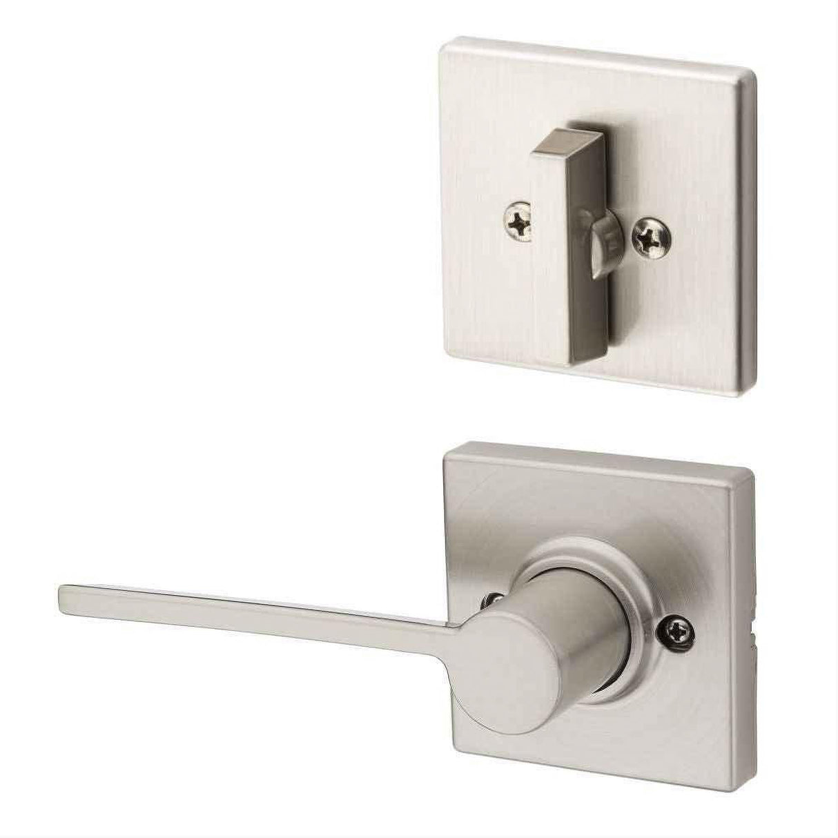 Kwikset 966LRLSQTRH-15.UNIV Ladera Handleset Trim with Square Rose Satin Nickel