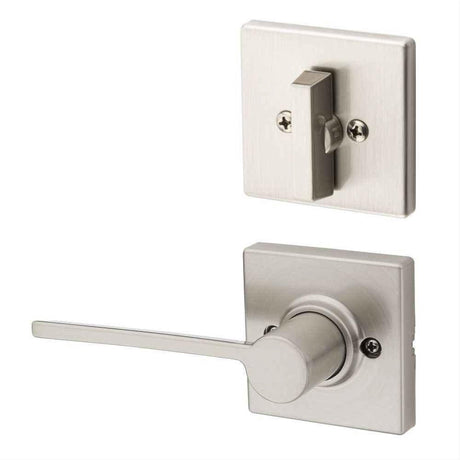 Kwikset 966LRLSQTRH-15.UNIV Ladera Handleset Trim with Square Rose Satin Nickel