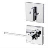 Kwikset 966LRLSQTRH-26.UNIV Ladera Handleset Trim with Square Rose Bright Chrome