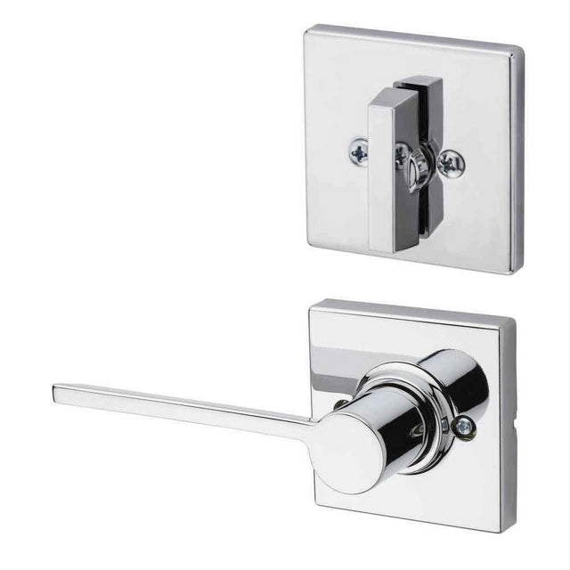 Kwikset 966LRLSQTRH-26.UNIV Ladera Handleset Trim with Square Rose Bright Chrome