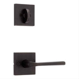 Kwikset 966LSLSQT-11P.UNIV Lisbon Handleset Trim with Square Rose Venetian Bronze