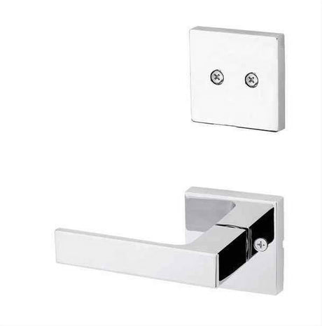Kwikset 968SALSQT-26 Singapore Handleset Trim with Square Rose Bright Chrome