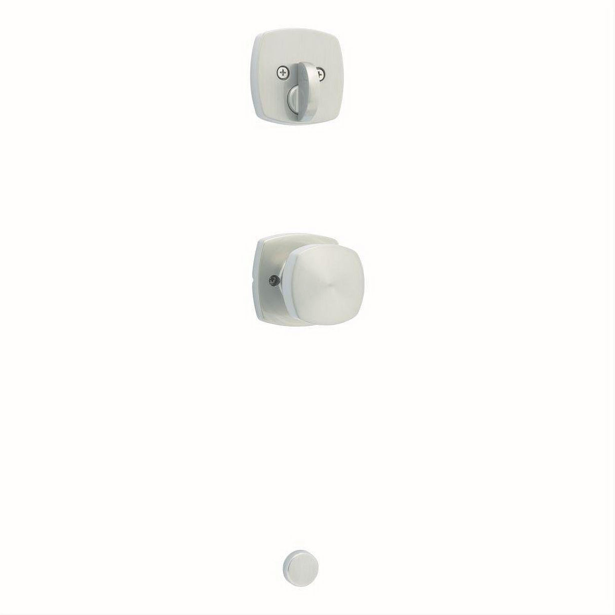 Kwikset 971AYKMDT-15 Single Cylinder Arroyo Knob Trim Pack Satin Nickel