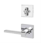 Kwikset 971CSLSQT-26 Casey Handleset Trim with Square Rose Bright Chrome