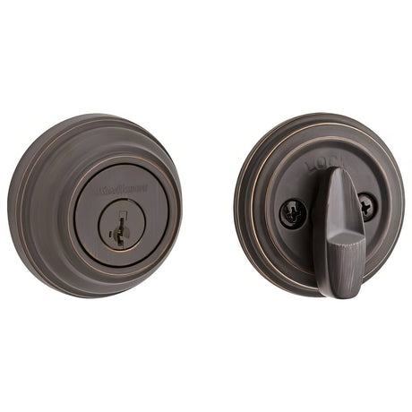 Kwikset 980-11PS.STRKP Single Cylinder Deadbolt Venetian Bronze