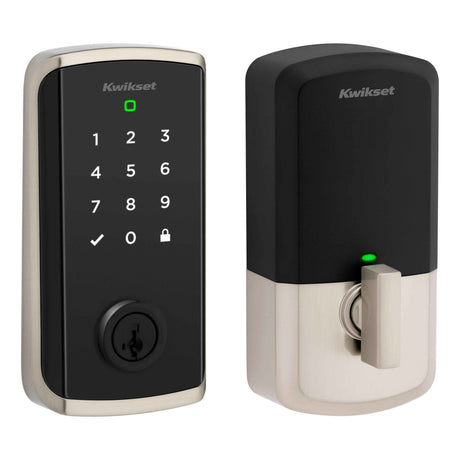 Kwikset 9800WIFITHRDTSCR-15S Halo Select Touchscreen Deadbolt with WiFi, Thread and SmartKey Satin Nickel